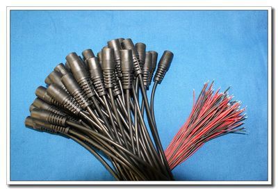 DC5521母头红黑单头线DC电源线 2468 24AWG 脱外皮15CM产品介绍